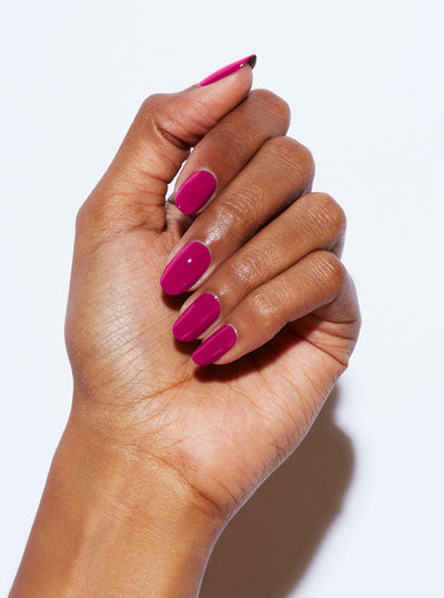 Berry red nail polish, 