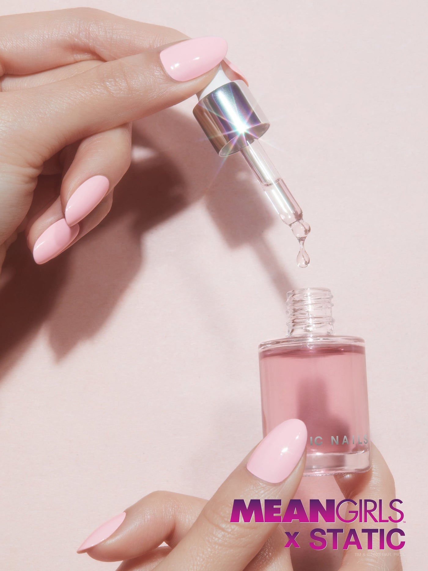 Pink colored cuticle oil