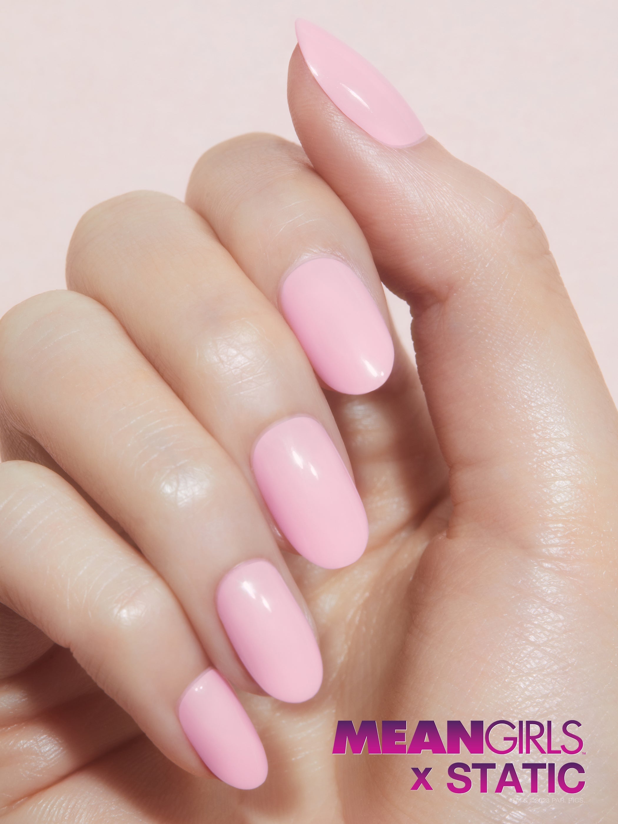 Baby pink nails